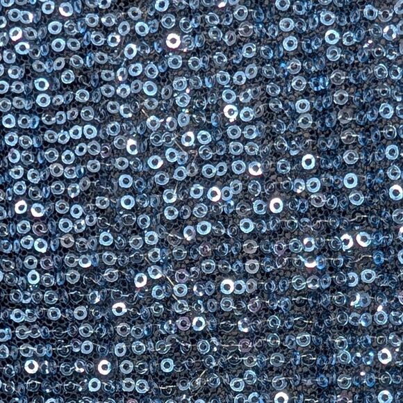 H&M Blue Sheer Sequin Long Sleeve Scoop Neck Mini Party Dress X-Large XL NWT - Picture 3 of 10